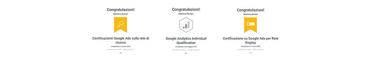 Certificazioni Google