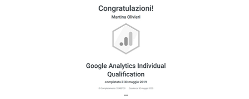 certificazione Google Analytics